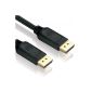 Sentivus 1m DisplayPort cable | Ultra HD (4K) | HDCP | DP Male to DP connector | shielded | gilded | max.  Resolution 4096 x 2560 - perfect for PC / Apple / monitor / projector - black (Electronics)