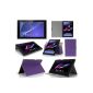 Sony Xperia Z2 Tablet - Protective Leather Case UltimKaz violet Style (Wifi / 3G / LTE / 4G) - purple shell case XEPTIO touchpad Sony Xperia Z2 Tablet 10.1 inches - Accessories pouch cover XEPTIO box (Electronics)