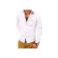 Carisma contrast shirt Slim Fit 8097 [White, L] (Textiles)