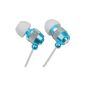 SDTEK White + Blue In Ear Noise Isolating Earphones for iPhone, Samsung Galaxy Tablet, iPad, iPod (Electronics)
