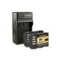 New - 4in1 Charger + 2x Battery DMW-BLF19E as BLF-19E for Panasonic Lumix DMC-GH3 | DMC-GH3A [Li-ion;  1860mah;  7.2V] (Electronics)