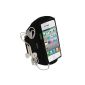 Black iGadgitz Sport Armband for New Apple iPhone 5 5S 5C 4G LTE Gym Jogging (Accessory)