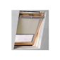 Skylight shade suitable for Velux roof windows GGL M04; M06; M08 (width 61.3 cm length 116 cm) color beige Verdunklungsrollo