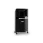 Klarstein Baltic Black evaporative cooler air conditioner air cooler air conditioner remote controlled (energy-efficient 65W, 400m³ / h, with remote control, timer, bottom rollers, Luftreiniger- and humidifier function) black