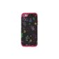 Jujeo i5S-461B Silicone Cover for iPhone 5 / 5S, motif Colorful Patterns, multicolored (Wireless Phone Accessory)
