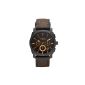 Fossil - FS4656 - Men's Watch - Quartz Analog - Stopwatch - Brown Leather Strap (Watch)