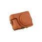 Tarion OS02412 Design PU Leather Case Set for Sony DSC-HX50V light brown (optional)