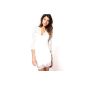 Dress sexy woman lace V-neck dress 3/4 sleeve sheath Girl Mini Fitted Dress Party Dresses Slim Fit Bodycon OL, multi-color choose (Clothing)