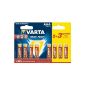 Varta - Alkaline Battery - AAA x 5 + free 3 - Max Tech (LR03) (Health and Beauty)