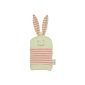 Washcloth Pink Rabbit, Pastel Collection (Baby Care)
