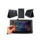 DURAGADGET black leather look pouch + rear holding stand for Archos 101 NEON Touchpad 10.1 inch Android 4.2 3G / WiFi (NOT COMPATIBLE with Version 101B / 101C / 101D models or Titanium, Platinum, Cobalt and Xenon) + Pen / Stylus Black (Electronics)
