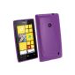 iGadgitz TPU Case Brilliant Purple Case for Nokia Lumia 520 Windows Smartphone + Screen Protector (Wireless Phone Accessory)