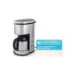 Coffee Thermal Coffee Machine with a 24-hour timer thermos stainless steel with blue backlit LCD screen and time display + drip-stop (electronic)