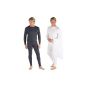 Men's thermal underwear - long sleeved vest and long pants -. White / Anthracite (Textiles)