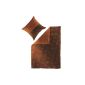 Bierbaum 218010 Mako Satin bed linen bgelfrei with zippers, Dessin 4338 - Bronze, 135/200 cm, 100% cotton (household goods)