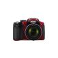 Nikon Coolpix P510 Digital Camera (16 Megapixel, 42x opt. Zoom, 7.5 cm (3 inch) display, GPS, image stabilized) Red (Electronics)