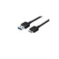 Samsung - Data Cable and USB 3.0 Micro-DQ11Y1BE Black Origin 1.5 M For Samsung Galaxy Note 3 / Galaxy S5 (Electronics)