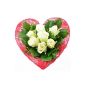 Flower Delivery - Bouquet Birthday - Love in red and white - Send greeting card for the desired date - with 7 white roses - Free