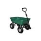 Green wheelbarrow - Garden trolley with tilt function, steering axle and tires