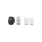 Tassimo coffee capsules-door for more than 48 varieties on a small handy area + Latte Macchiato in glass Set of 2 Coffee & More James Premium ® Color: red