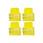 4 pieces Maxpack® safety vest with practical Velcro closure in Unigröße --- EN 471, yellow, washable