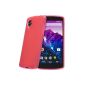 Juppa® LG Google Nexus 5 Silicone Gel TPU Case with Screen Protector Film (Pink / Pink)