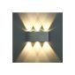 amzdeal® LED wall light 2700 Kelvin - warm white - 18W