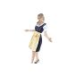 3pc.  Dirndl blouse with dark blue yellow and apron (Textiles)