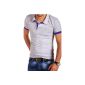 MT Styles - P-07 - contrasting polo T-shirt - slim fit (Clothing)