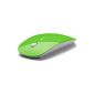 Moonar Ultra-Thin Mouse 2.4GHz Wireless Optical Mouse With Candy Color Receiver Super Slim (Green) (Electronics)