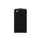 Case iPhone 4s shell Apple iphone 4 Black leather flap Veritable Case for iPhone 4 4S 4G Pouch (Clothing)