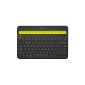 Logitech Bluetooth Keyboard K480 Multi-device wireless PC, Smartphone and Tablet (QWERTY) Black (Personal Computers)