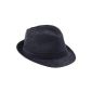 JTC Straw Hat Unisex Panama Feroda, Sun Hat at the Beach / PP Braid-Black (Clothing)