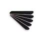 5 piece nail file straight black roughly 80/80 core color pink professional quality (Personal Care)