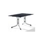 Winners 1170-50 Boulevard folding table with Puroplan plate 140 x 90 cm, steel tube frame graphite, slate tabletop decor anthracite (garden products)