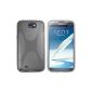 mumbi X TPU Silicone Case for Samsung Galaxy Note 2 transparent black (Accessories)