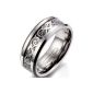 JewelryWe Jewelry Men Tungsten Carbide Ring band Silver Black Irish Celtic Knot Irish Celtic knot dragon vintage wedding size 62 - with gift bag (jewelry)