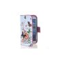CASEPRADISE Butterfly Flower Cover Faceplate Case Wallet Leather Case Cover for Samsung I8730 Galaxy Express (Wireless Phone Accessory)