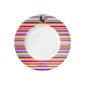 United Labels 0113325 - Best of Mickey Stripes Small plate porcelain in award-winning gift packaging 22 cm (household goods)