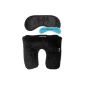 Daydream 2in1 neck pillows and sleeping masks set, both black (household goods)