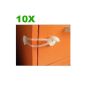 HUGBABY 10 Baby Locks Adhesives Lot For Frigidaire Closet Doors Child Safety (White) (Baby Care)