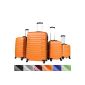 4 pcs trolley case hardshell Set -. Travel suitcase with 360 ° castors XL, L, M, S (stackable) color selection