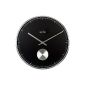 Acctim 28243 Stanmore black dial and pendulum wall clock Chrome 28 cm (Kitchen)
