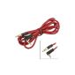 Apollo23 - perpendicular 800 AUX Cable Cord iPhone 4 4G 3GS 3G iPod Touch Nano 3.5mm, Red (Electronics)