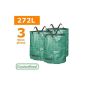 GardenMate® 3x garden bag 272l made of robust polypropylene fabric (PP) 150gsm