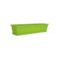 Planter TOSCANA COLOURS 80 cm plastic with coasters, Colour: mint green