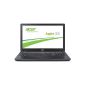 Acer Aspire E5-571-31KM 39.6 cm (15.6-inch) notebook (Intel Core i3-4005U, 1.7GHz, 4GB RAM, 500GB HDD, Intel HD 4400, DVD has no operating system) Black (Personal Computers)