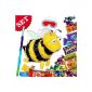 Honeybee Pinata set, with Pinata, leg, eye mask and candy filling, Sparset (Toys)