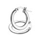 Creolur - AR008W - Female Ear Earrings - White Gold 375/1000 (9 Cts) 0.8 Gr - Glass (Jewelry)