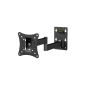 Ricoo ® screen R02-11 Support arm swivel wall Tilt Swivel TV wall mount LCD wall mount for LED PC monitor and TV 25 - 84cm (10-32 '') VESA / max mounting holes.  100x100 Universal compatible with all TV brands and screen *** distance of only 68mm Wall *** (Electronics)